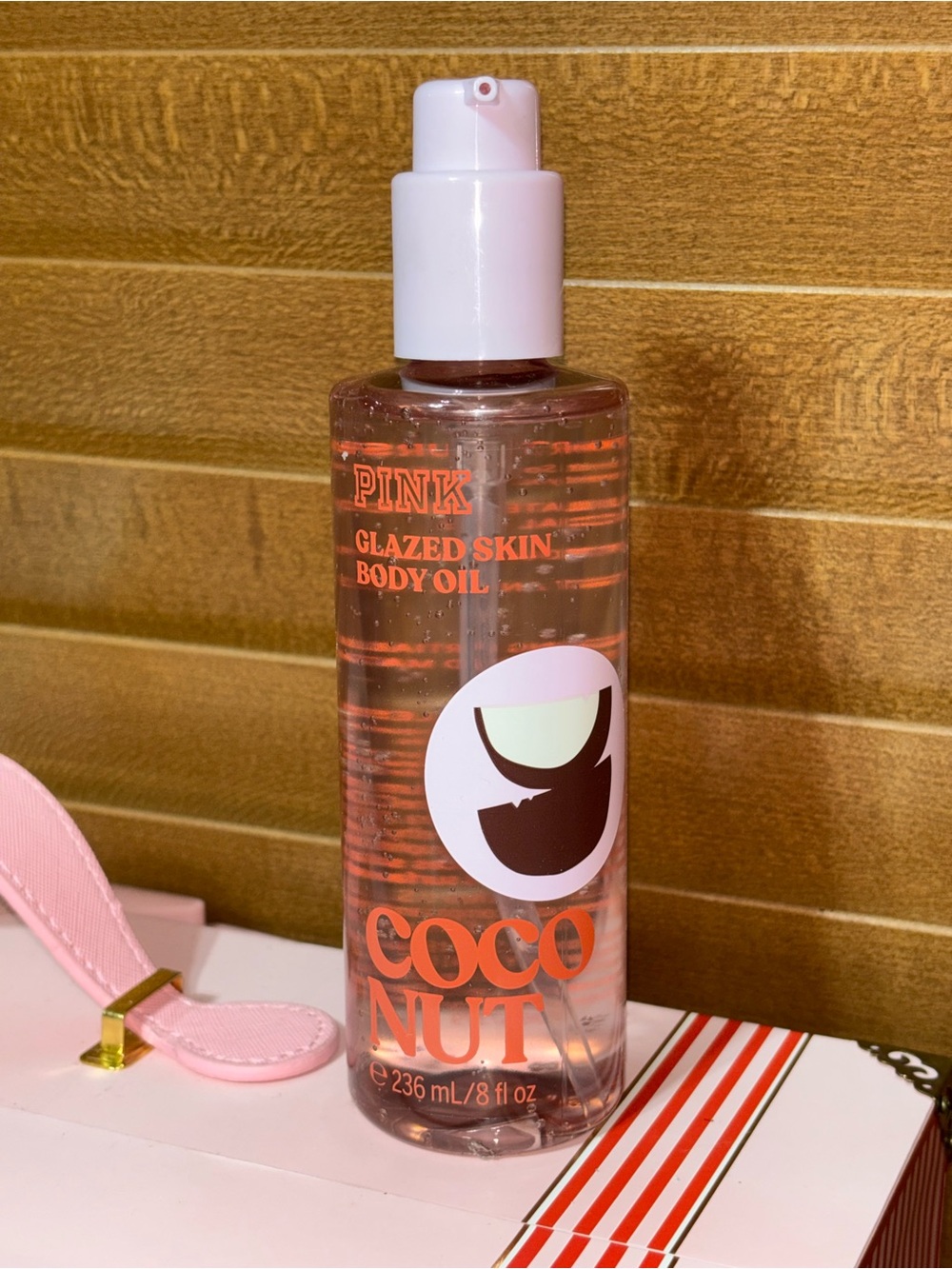 Victoria's Secret PINK Glazed Skin Body Oil in the Coconut scent